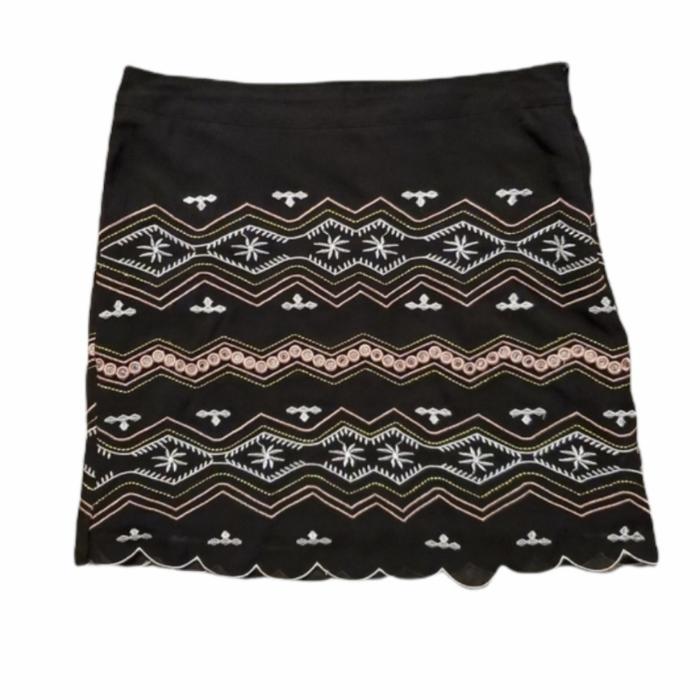 HARPER Coquette Embellished Black Mini Skirt Size L